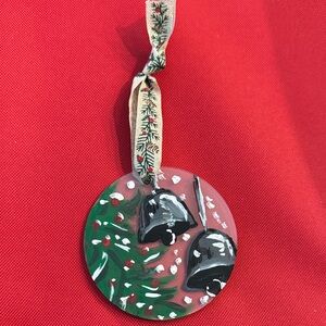 Festive Hand-Painted Ornament with Bells